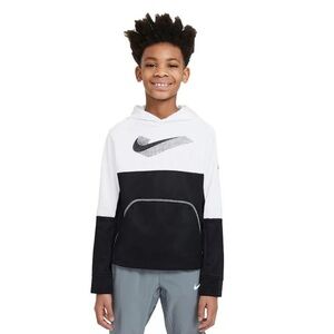 Nike Kids Black and White Colorblock Hoodie